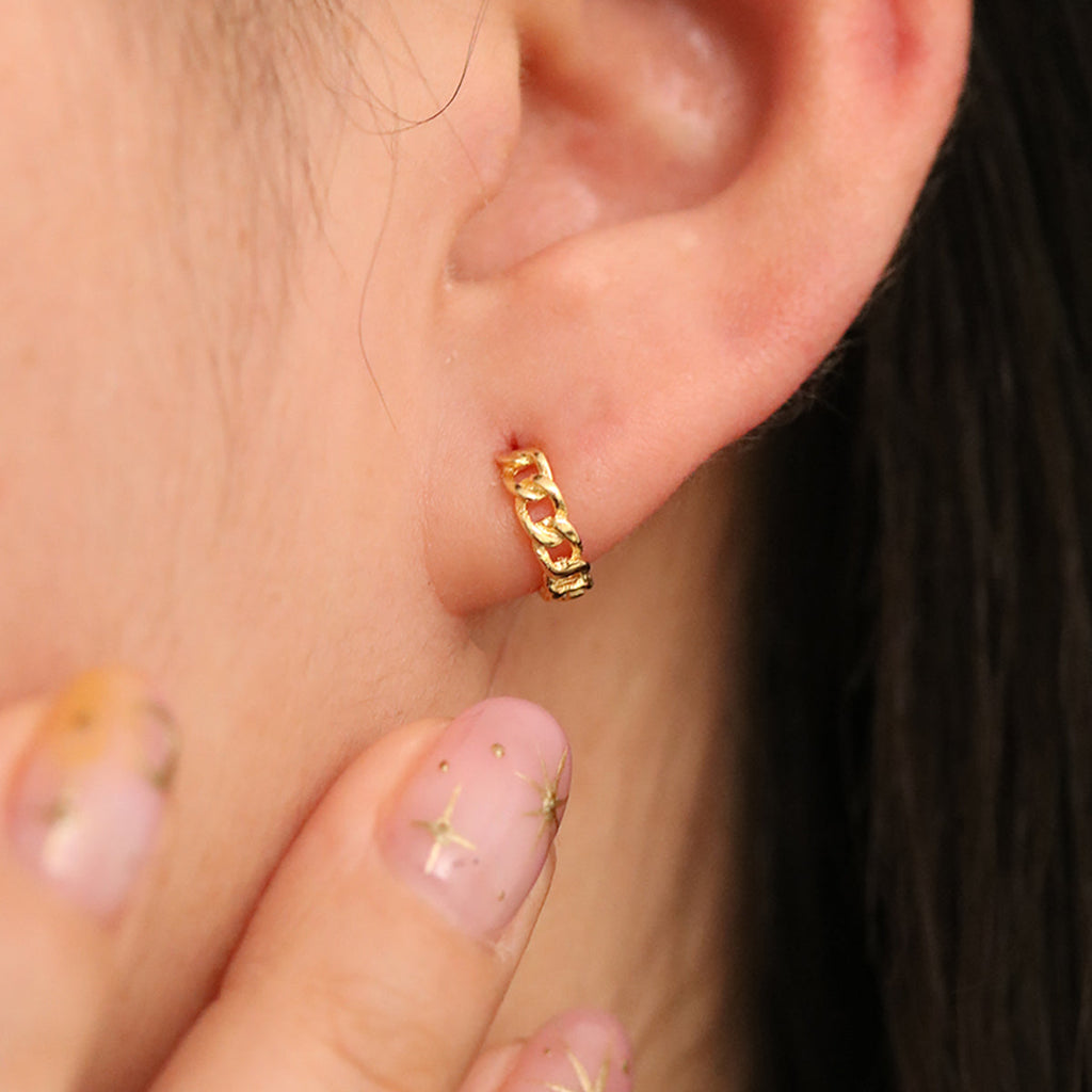 8mm Rope Huggie Earrings