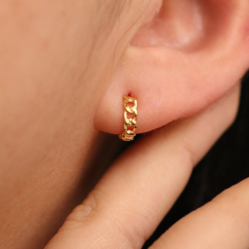 8mm Rope Huggie Earrings